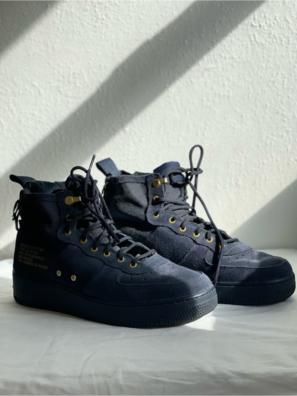 Blue Nike Urban Utility High Top Goddess of Victory Air Force Once AF1 Shoes